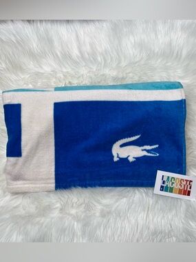 *BRAND NEW* Lacoste Multicolor Striped Beach Towel
